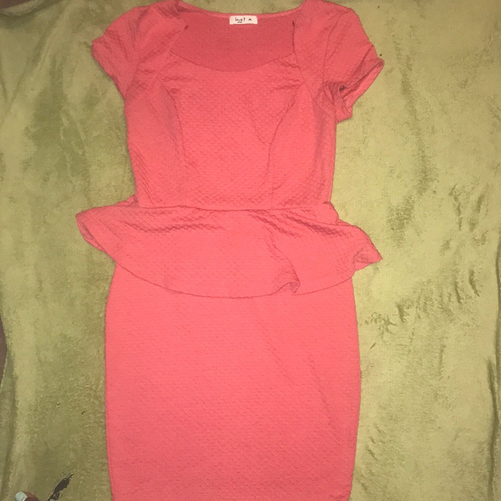 Pink form fitting dress